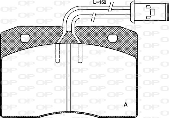 OPEN PARTS Комплект тормозных колодок, дисковый тормоз BPA0211.12